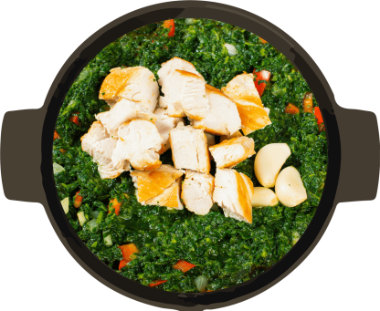 Spanac cu piept de pui - 1,2 kg